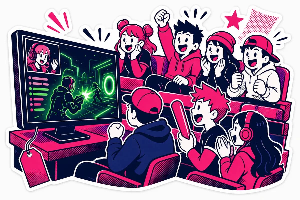 Ilustração: Espectadores na live da Kick