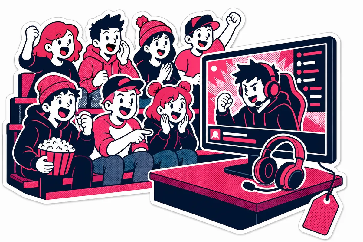 Ilustração: Espectadores na live da Twitch